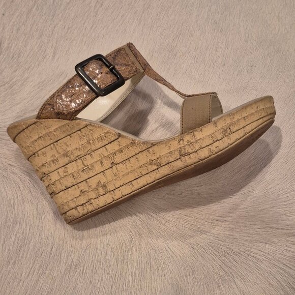 BRAVO Browns Heels Wedges Sandals for Women - Picture 4 of 6